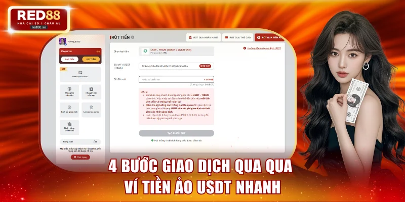 4 bước giao dịch qua qua ví tiền ảo USDT nhanh