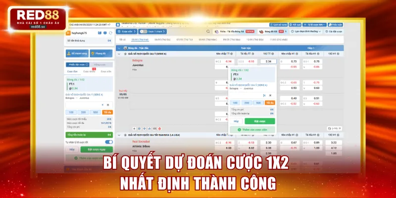 Bí quyết dự đoán cược 1x2 nhất định thành công