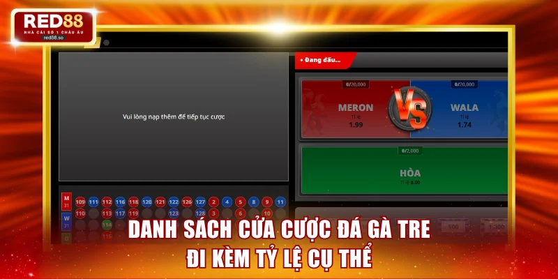 Hệ thống cửa cược với tỷ lệ thưởng lớn